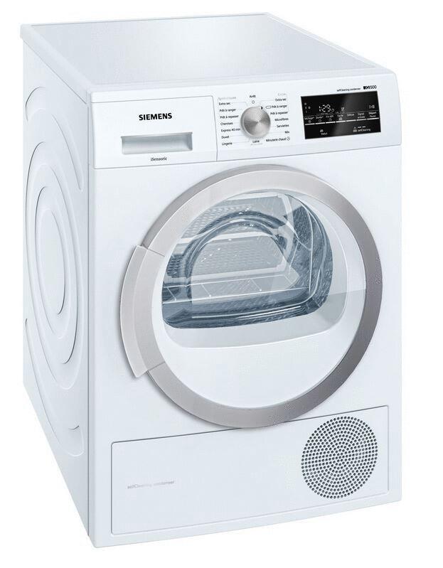SIEMENS - Sèche linge chargement frontal - Finition : blanc