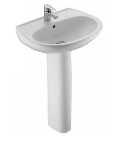 BRIVE 2 - Lavabo avec dosseret arrière pour protéger des projections d'eau
