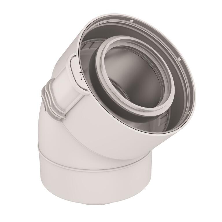 ROLUX CONDENSATION CONCENTRIQUE - Coude 45° - PPTL/PVC