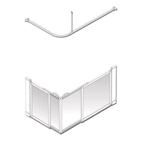 OPTION SE - Pare-douche d'angle coulissant - Hauteur : 75 cm