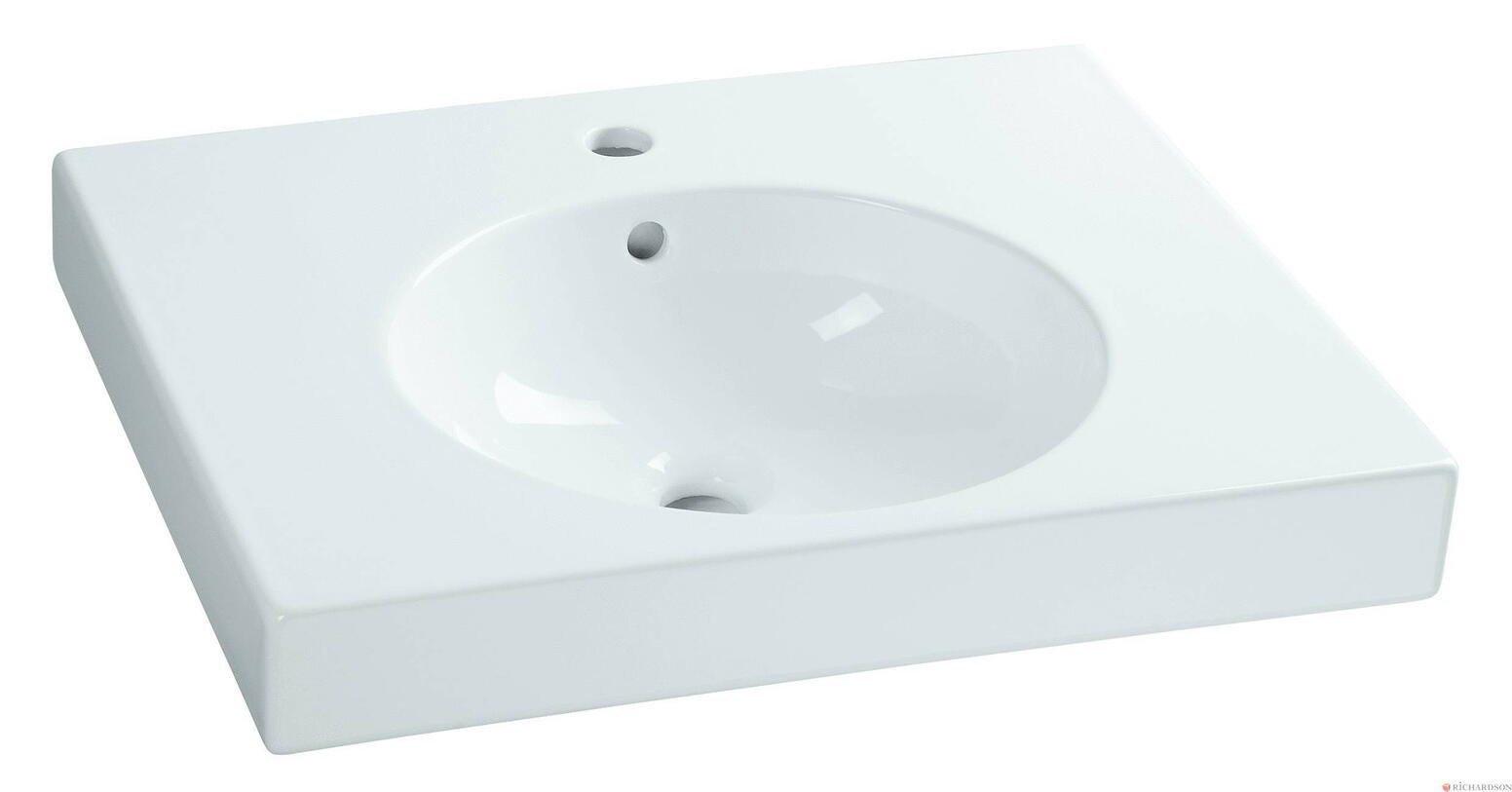 PRECIOSA STYLE - Plan de toilette autoportant avec cuve ronde ø 36 cm