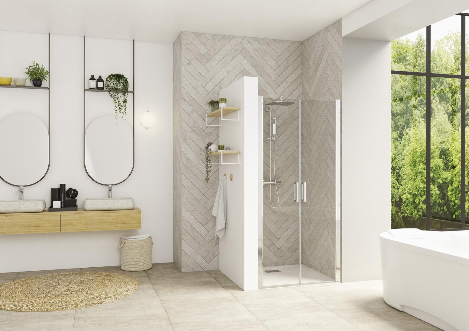 SMART DESIGN 2P SANS SEUIL - 2 portes pivotantes (intérieur/extérieur) sans seuil