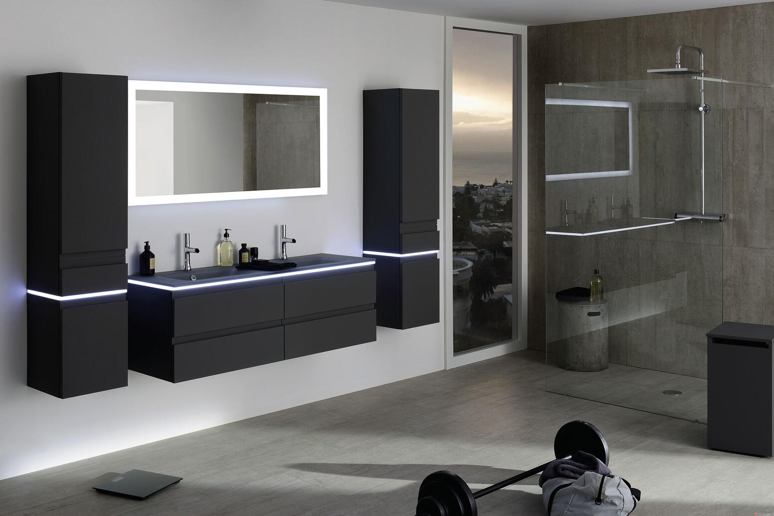 COMPOSITION HALO 140 CM - Meuble ensemble complet