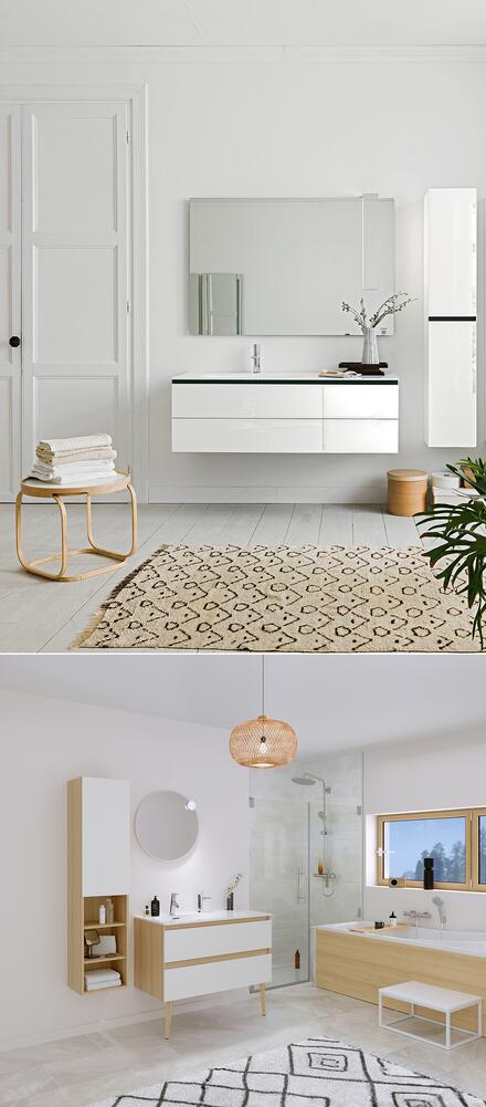 Déco salle de bains blanche