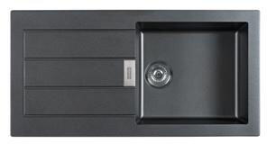 SIRIUS - Evier à encastrer avec trop-plein inox - Tectonite®