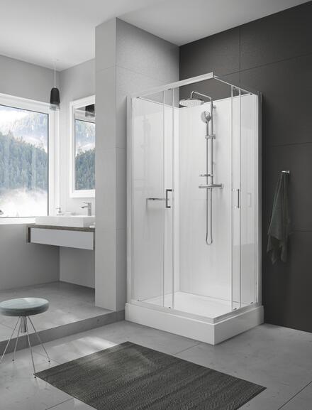 KARA MINERAL - Angle : porte coulissante déclipsable, réversible à fermeture magnétique