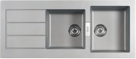 SIRIUS - Evier à encastrer avec trop-plein inox - Tectonite®
