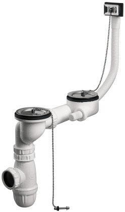 VIDAGE - Inox-Plastique extra plat ø 85 mm - Pour évier grès perçage ø 60 mm