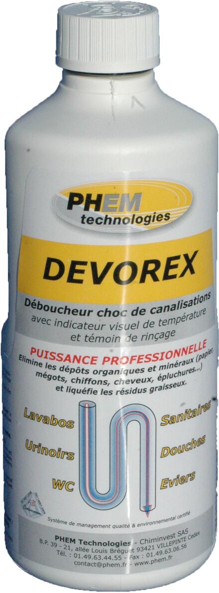 DEVOREX - Déboucheur choc des canalisations