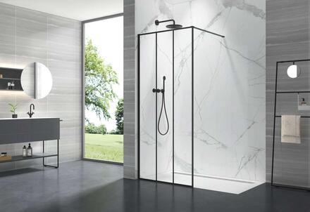 PHILLY LOFT SKY - Paroi walk-in avec fixation murale, design verrière - Hauteur 200 cm