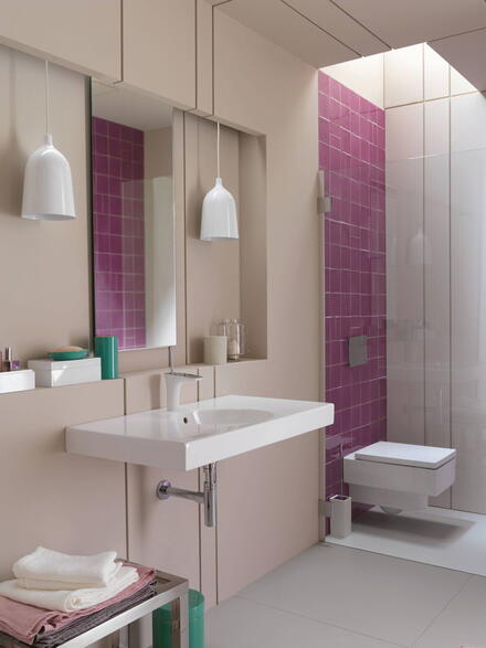 PRECIOSA STYLE - Plan de toilette autoportant avec cuve ronde ø 36 cm