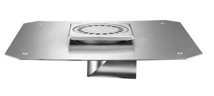 SIPHINOX® AVEC REPRISE D'ETANCHEITE - Siphon inox 100x100 à sortie 40