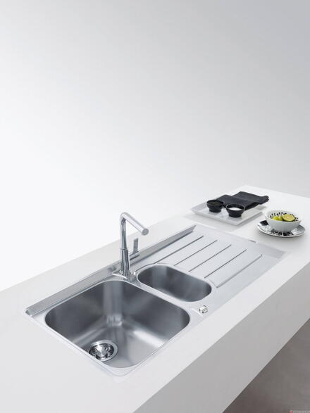 NEPTUNE - Evier inox à encastrer à fleur de plan