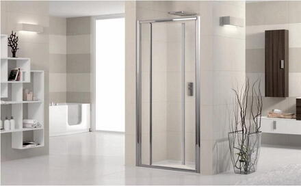 LUNES-S - Porte pliante - Hauteur 190 cm - Ep.du verre : 4 mm - Réversible
