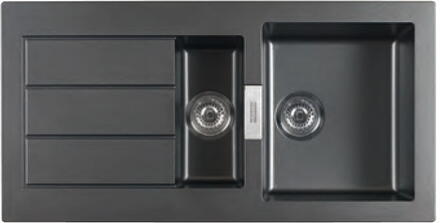 SIRIUS - Evier à encastrer avec trop-plein inox - Tectonite®