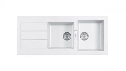 SIRIUS - Evier à encastrer avec trop-plein inox - Tectonite®