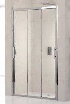 LUNES-P - Porte à 3 panneaux coulissants - Hauteur 190 cm - Ep. du verre : 3 mm