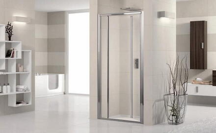 LUNES-S - Porte pliante - Hauteur 190 cm - Ep.du verre : 4 mm - Réversible