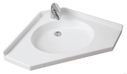 VARICOR PASSO - Plan moulé d'angle avec cuve ovale extra-plate