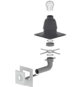 RACCORDEMENT TUBAGE FLEXIBLE - Kit raccordement mural/plafond