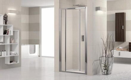 LUNES-S - Porte pliante - Hauteur 190 cm - Ep.du verre : 4 mm - Réversible