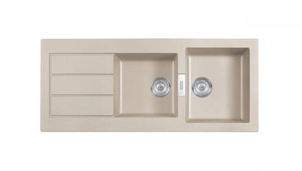 SIRIUS - Evier à encastrer avec trop-plein inox - Tectonite®