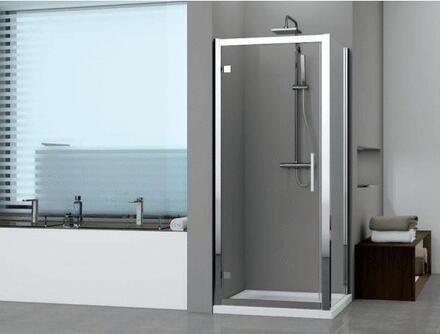 KUADRA-G - Porte pivotante réversible - Hauteur : 200 cm - Ep. du verre : 8 mm