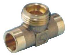 RACCORD POUR GAZ BUTANE ET PROPANE EN RECIPIENT - Raccord en té