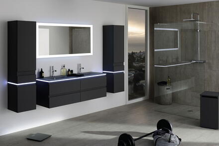 COMPOSITION HALO 140 CM - Meuble ensemble complet
