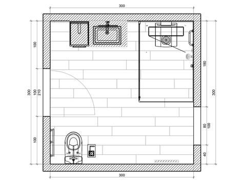 plan de salle de bains accessibilité